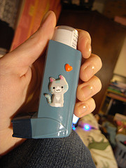 Inhaler with cat design